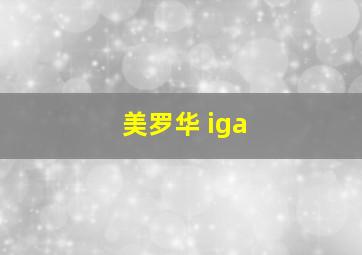 美罗华 iga